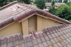 aerial view of tiled roofing used for roof inspections