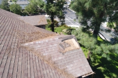 aerial view of shingled roof used for roof inspections and assessments