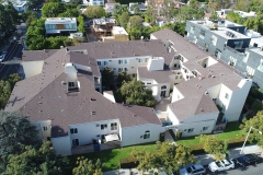 rooftop view of apartment complex used for aerial roof assessments and inspections